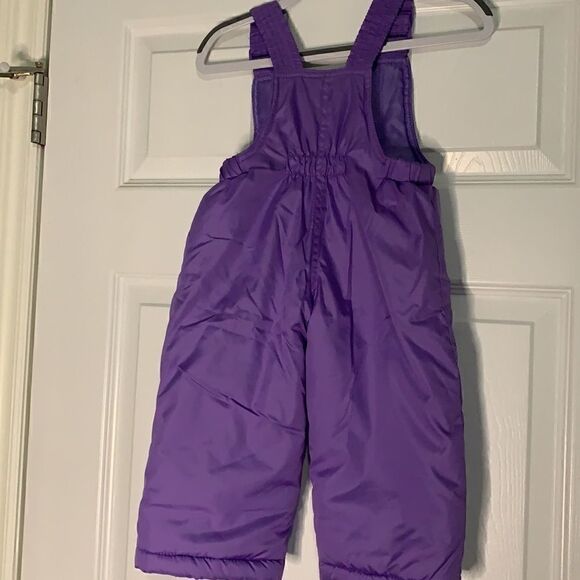 Pacific Trail Purple Snow Bib Heart Overalls - Size 12 Months - Picture 6 of 6